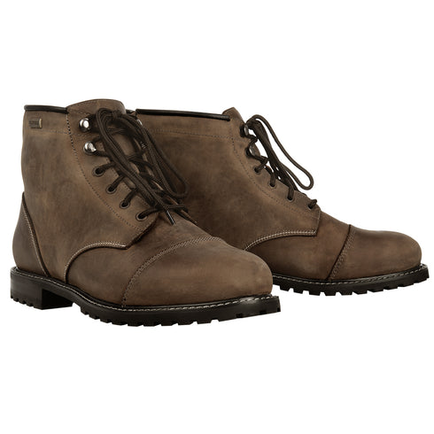 Oxford Hardy Men Short Leather Waterproof Boots Brown Boot